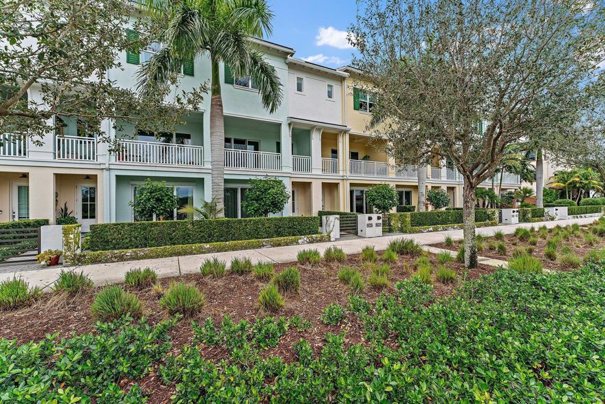 Beautiful Town B model in Alton with 4 bedrooms! And NO CARPET in bedrooms! Amazing Townhouse with beautiful water view in the sought-after Alton neighborhood! It has 4 bedrooms 3.5 baths with 2 car garage. This property is light and bright with an oversized balcony facing the lake. There is an attached 2 car garage with epoxy flooring and the whole property has impact windows and doors. Alton offers a resident only pool area with cabanas, fitness center and indoor and outdoor meeting spaces, pool, spa, basketball, tennis, volleyball and pickleball courts as well as playgrounds. Close to Alton Town Center with dining, retail, fitness, and entertainment. Close access to I95 and 10 minutes to the beach!
