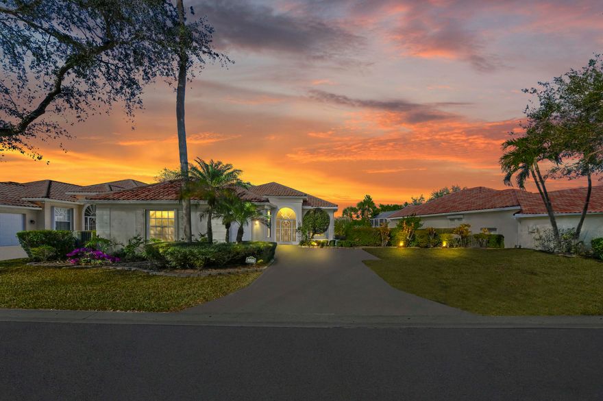 Enjoy resort-style living in this expanded four-bedroom, two-bath home set on an oversized, upgraded lakefront lot with breathtaking sunset views. This home offers a screened lakefront pool, vaulted ceilings, a private split floor plan, open-concept kitchen and living areas, and newer appliances throughout. The spacious primary suite features three closets including a generous walk-in, dual vanities, a split bath with two private toilets, an adjoining shower, and a separate soaking tub.
Community amenities include three heated pools, tennis and pickleball courts, a new fitness center, clubhouse restaurant, library, salon, playground, bocce courts, post office, and 12 miles of scenic bridges & walkways. HOA includes cable, internet, landscaping, pest control, and a $120 restaurant credit.