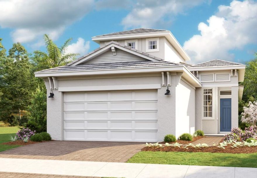 **New Construction** This Lake view Coastal Elevation Caroline floorplan offers 3 Bedrooms + Flex Room & Bonus Room, 3 Baths, and an open-concept design. The kitchen features upgraded cabinets, second tier cabinets, crown molding, Quartz countertops, and GE Profile appliances. Enjoy breathtaking views with no homes behind, this homesite offers peaceful surroundings, perfect for quiet living or relaxing outdoor moments.