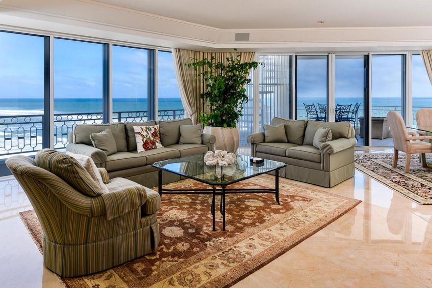 This ultra-luxury penthouse suite enjoys arguably the best views that exist on Jupiter Island from a private roof top terrace.  One of only two penthouse suites in the Claridge, a 16 unit complex with just two owners per floor with Ocean to Intracoastal views, this unique property occupies the entire north half of the building's highest floor and private roof top which means the views look at no other condo buildings, just Jupiter Island estate homes. The private terrace also boasts an air conditioned summer kitchen with full bath, outdoor wet bar area with BBQ, and a large open terrace which is perfect for private sun bathing.  Own this property, and you own the best views on Jupiter Island.There is a tenant in place until May 15, 2016