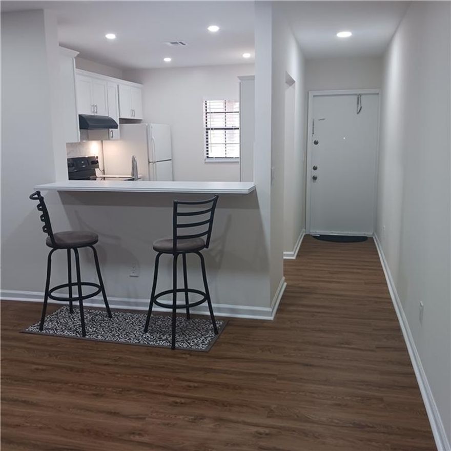 Great opportunity for Investors since new owner can rent right after closing.  This unit will also make a great home for someone looking for a nice unit at an excellent value.  Updated and very nice.  Excellent location, close to stores and public transportation,  plenty of parking,  quiet community. Updated and very nice. No carpet,   master bedroom has walking closet.  Washer and dryer inside the unit.  Storage closet in the balcony.  Very easy to show.Refer to broker remarks  for showing instructions. Refrigerator will be replaced.