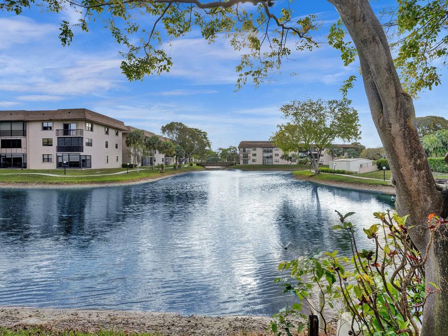 ,A Completely "RENOVATED and TASTEFULLY FURNISHED" move in ready condo unit with stunning water views. Move in ready means just that, bring your suitcase and toothbrush. No need to paint or do ANYTHING. Looks just as good as the photos. Unit is steps away from the pool and clubhouse with all amenities. Enjoy your morning coffee on furnished patio. W/D in unit. Condo is a 55+ community. Florida beaches just 8.7 miles away. Internet and Wi Fi included in HOA. Community shows income requirements. See broker remarks.
