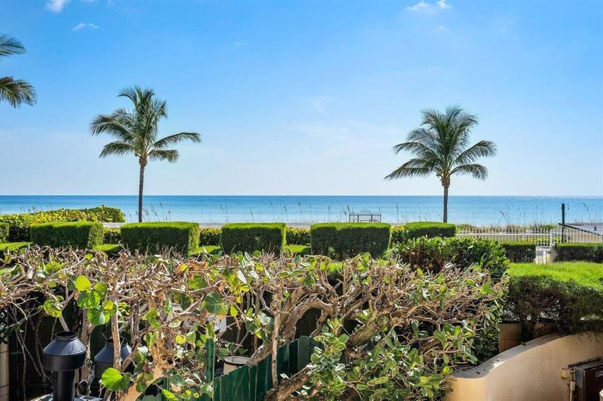 Take a private elevator to a 3000+ SF unit with spectacular, panoramic direct ocean views.  Facing NE with 3BD/5.5BA the apartment is bright, has nice ceiling heights, and features expansive rooms throughout.  Includes a private beach cabana that can be accessed through a tunnel and pool area. This is an exclusive oceanfront boutique building with only 15 apartments and doorman. Unique opportunity to personalize your dream condo!