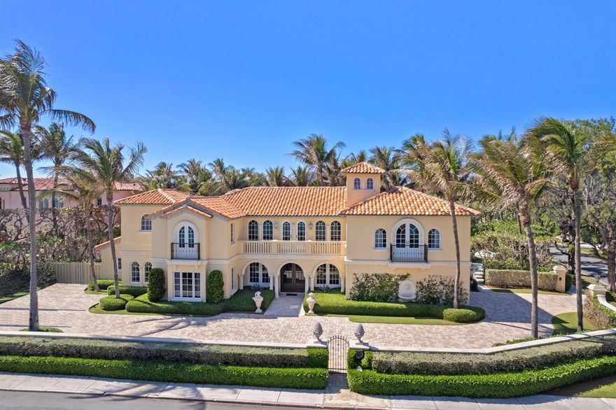 Beautiful Ocean Front home that has been lovingly cared for with exquisite details of the highest finishes. This 5 bedroom, 6 bath, 2 half bath home features a formal living room, formal dining room, eat in kitchen with 2 powder rooms, a family room with wet bar and powder room. Down the long-vaulted ceiling hallway across the back of the home there is another wet bar, a formal living room and formal dining room. The kitchen features a Wolf stove, two Miele dishwashers, Sub Zero refrigerator, a Fisher Pykel refrigerator drawer, a laundry room and pantry and the second powder room up the grand staircase to the second floor where there is a large Master Bedroom with incredible ocean views and a large bath with dual closets and sinks, water closet, a soaking tub and large shower: SEE MORE
