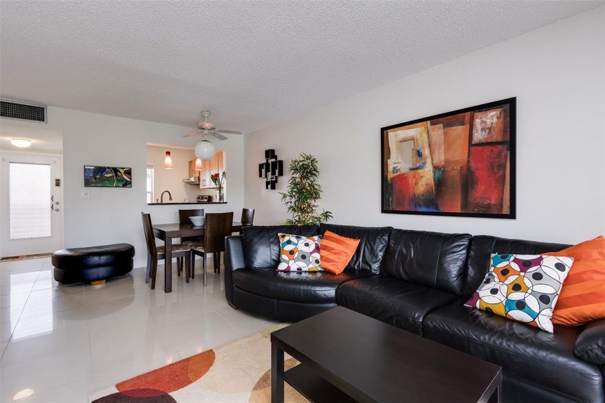 Paritally furnished if needed.  Updated turnkey modern 1 Bedroom – 1 Bathroom condo For Rent  in a 55+ adult community.!! Included is a full-size built-in Murphy bed in the Florida Room. Tile throughout, no carpeting !!! The updated kitchen features stainless steel appliances, granite countertops, Thomasville Wood Shaker Kitchen cabinets and a water filtration system. The remodeled bathroom includes double sinks. Enjoy clubhouse, fitness center,along with outdoor pool/covered deck and tennis court. Centrally located near shopping restaurants, the Sawgrass Expwy. and the Florida Tpke.