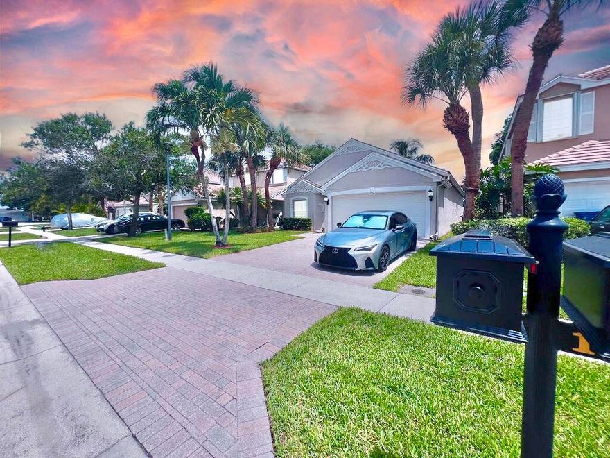 Welcome to peaceful WATERFRONT VIEWS & resort-style living in this spacious 3 bed 2 & 1/2 bath single family house w/ 2-car garage in a desirable GATED COMMUNITY w/ resort-style amenities. The kitchen has brand-new SS appliances, gas stove, ample cabinetry, a pantry & a bar-height countertop. The spacious primary suite offers 2 walk-in closets. The en-suite bath features a Roman-style soaking tub, walk-in shower & dual-sink vanity. Bedrooms 2 & 3 have warm wood-style floors, w/ a Jack-and-Jill bath w/ dual-sink vanity. Bedroom 3, currently used as a den, boasts elegant double-door entry, ideal for a home office/guest room. Additional features: LAUNDRY-ROOM & a 2-CAR GARAGE w/ built-in cabinets & a fridge. Resort-style amenities such as a clubhouse, pool, tennis & pickleball courts & more!