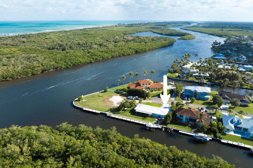 Dock your Boat/Yacht behind this beautiful Florida lifestyle home at the end of a Deep water canal. Offers 130' of waterfront with a 16000 LB boat lift and jet ski floating dock. This contemporary Remodeled home is the perfect place to relax & enjoy all Hobe Sound has to offer. Paddle board, Kayak, Barbecue, Entertain and sit by the fire pit. Spacious open floor plan. Fully furnished with 2 split bedrooms. Newly renovated kitchen, bedrooms, bathrooms and oversized 2 car garage. Huge screened patio with private, peaceful views of the preserve & intracoastal waterway. The home is the perfect place to spend your winter months soaking up the sunshine. Ideally positioned between the Stuart and Jupiter Inlets. Close to the beautiful beaches, shopping & many casual & fine restaurants.