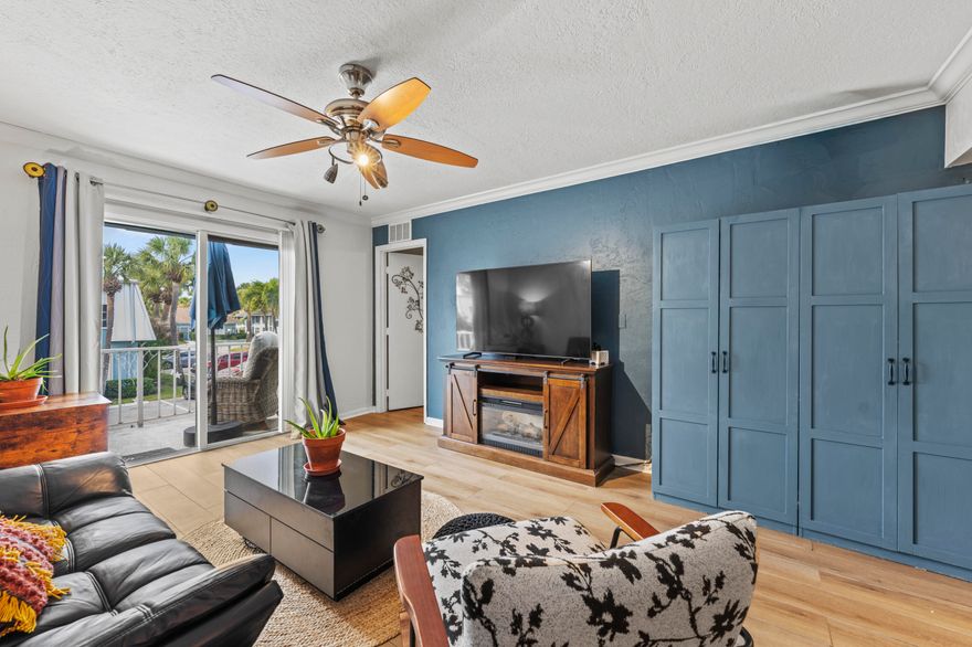 Lowest-priced unit in Poppleton Creek at just $158,000! Located in the heart of Stuart, a charming waterfront town known for boating, beaches, and a vibrant historic downtown filled with restaurants, shops, and riverfront events, this updated condo offers exceptional value and lifestyle. Walk or bike to downtown and Publix. The lush, waterfront community features two pools, two clubhouses, kayak/canoe launch, bike storage, and docks that periodically become available. HOA ($470/month) includes internet, cable, water, sewer, lawn care, pool maintenance, and clubhouse use. Interior upgrades include new LVP flooring, updated electrical panel, HVAC (approx. 2½ years), new microwave and dishwasher, updated fixtures, and new security door. All-ages, pet-friendly, rentals allowed after two years.