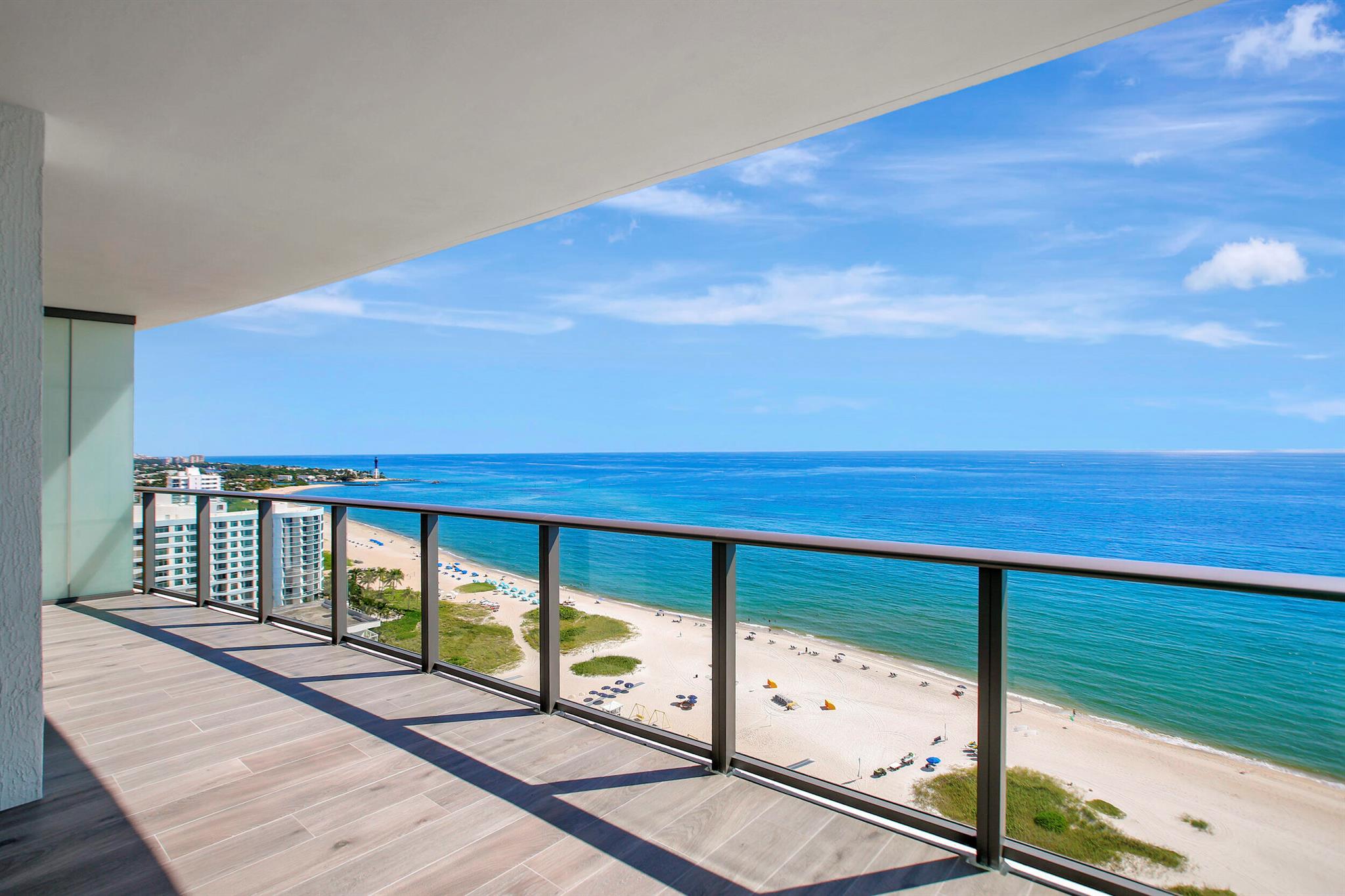 Seasonal Rental Only. Welcome to Solemar. Coastal luxury living personified. Perfectly situated on the sand, Solemar provides the most exquisite and expansive ocean views in Pompano Beach. Your condo provides a contemporary flow through living space featuring floor to ceiling windows, east and west facing balconies for sunrise and sunsets. With 3 bedrooms, 3.5 bathrooms, plus a den, and 2293 square feet, this sprawling space provides plenty of open space for entertaining. Solemar provides a 5 star, experience, with security, valet, meeting spaces, 2 pools, beachside service, and amenities.
