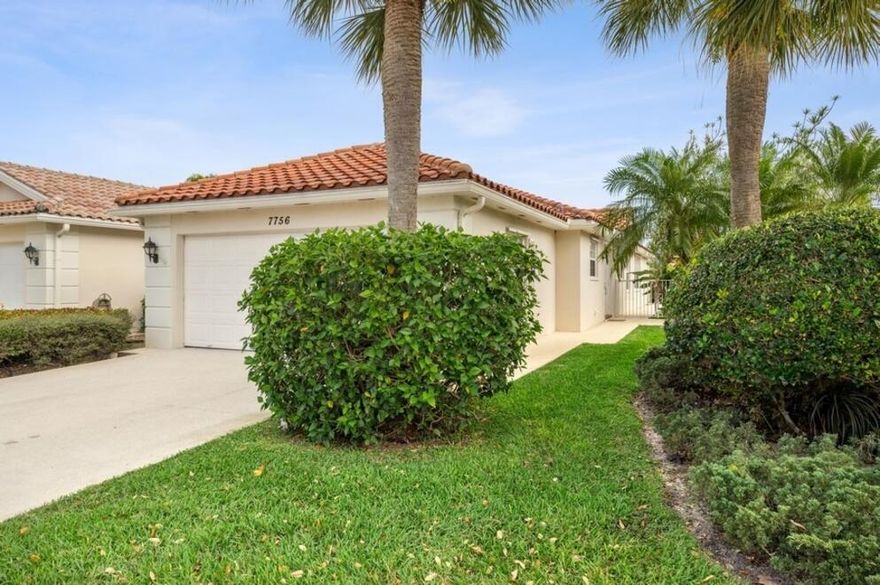 A Find! This Newly Painted, Immaculate, 2 Bedroom, 2 Bath Extended CAPRI; Available for Immediate Occupancy, is a Gem set on a Lush Completely Fenced, Wide Lakefront Lot with Views of a Bridge & Walkways! It's been Upgraded with Oversized 20 Inch Ceramic Tile on the Diagonal in The Great Room, The Dining area, 2 Bedrooms, 2 Baths, Laundry Room& the Extended 20 Ft. Family Room that has Sliding Glass Doors to a Patio & the Kitchen, the Hub for Casual Entertaining or Everyday Living, has All Stainless Steel Appliances including a Newer LG Ceramic Top Range plus a Microwave & Dishwasher & Refrigerator! The Secluded Master Suite has a Walk-in Closet plus a Dressing area with another Closet & a Bath with a double bowl vanity, a Large Stall Shower & a Linen Closet.The 2nd Bedroom has a Walk-in Closet & with the Closing of a door is like another suite with access to the main bath & a linen closet! The Convenient Laundry room/Butlers Pantry has a Full Size Washer & Dryer, A Sink, Lots of Cabinets, A Pantry & the Access to the 2 Car Garage! The 600 Acre Community is Incomparable having 200 Acres of Lakes, 12 miles of Pedestrian Walkways with Cobblestone Bridges, Park Benches & Street Lamps! There is a Welcoming Pedestrian Walkway at the end of the Cul de Sac to walk to the Town Center! There is a Roving Security Patrol, an Exclusive 24 Cable Channel to find out what's going on & there is a lot! The Town Center, the Heart & Soul of the Community has All The Amenities including 3 Heated Swimming Pools (1 Lap Pool, 1 Adult & 1 Resort), 6 Har-Tru Lighted Tennis Courts with an onsite USPTA Pro on Staff & a Pro Shop, a Fitness Center, a Bocce Court, 4 Lighted Pickleball Courts, a Tot Lot, a Post Office, Plus Recently Opened to Rave Reviews "Centanni Cafe", a Genuine Italian Restaurant in the Town Center, run by a Chef with over 25 years' Experience in Italian Cuisine with Outdoor & Indoor Dining overlooking 3 Lakes for your Dining Pleasure serving Lunch, Dinner & there will be Special Parties on Holidays too! There are also Takeout Services! These Service & Amenities are included in the lease & so is the Newly Upgraded X-finity Platform Comcast Cable & Internet Service! Plus, the grounds of the property, front & back are taken care by the HOA! It is like Living in a 5 Star Resort, 365 days a year! Sit Back, Relax & Enjoy Living in the Ultimate Florida Lifestyle Community.