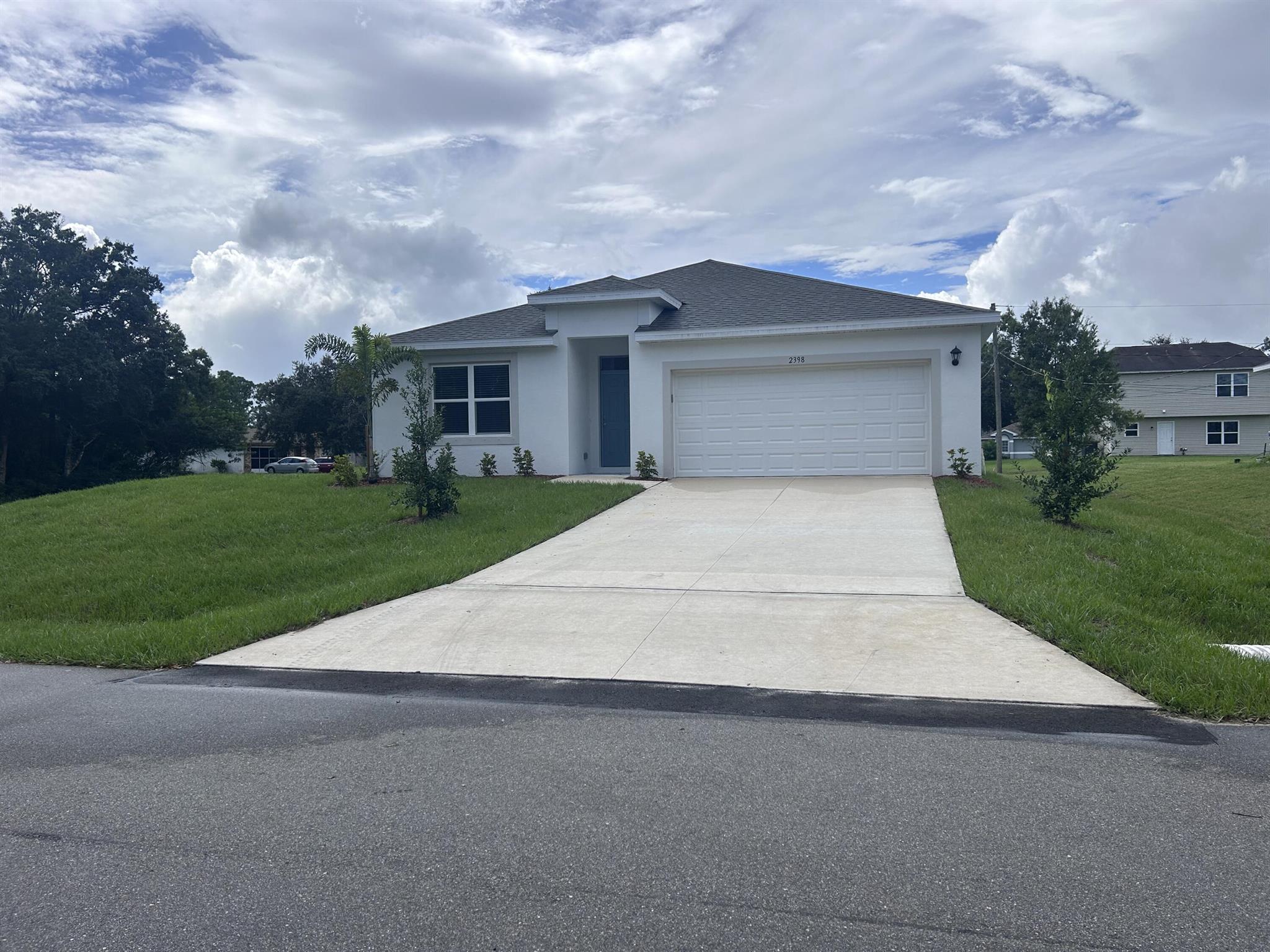 Be the first to call this brand-new 4 bed / 2 bath home yours! Situated on a huge corner lot, this property offers a 2-car garage, open-concept design, and elegant granite countertops. Bright and spacious with modern finishes, it's perfect for families, professionals, or anyone seeking comfort and style. Located in a very nice Palm Bay neighborhood close to schools, shopping, dining, and main roadways for easy  access to I-95 for convenient commuting.