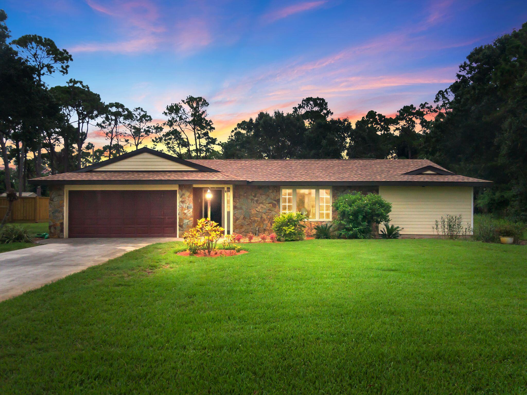 Welcome to this Charming Rustic Ranch, perfectly situated on 1 Acre and nestled within one of Fort Pierce's most coveted neighborhoods; Hidden Pines. Designed for those who value privacy, versatility, and modern updates with Country Charm, this 4 Bedroom, 2 Bath, Pool Home offers a thoughtfully designed Split Floor Plan--ideal for maximizing personal space while maintaining a cohesive living space.Step inside to find generous room sizes throughout, including Oversized Bedrooms, Walk-In Closets & ample space to entertain. This property is Move-In ready with key updates that offer peace of mind for years to come: a BRAND NEW Roof (2025), Impact Windows,