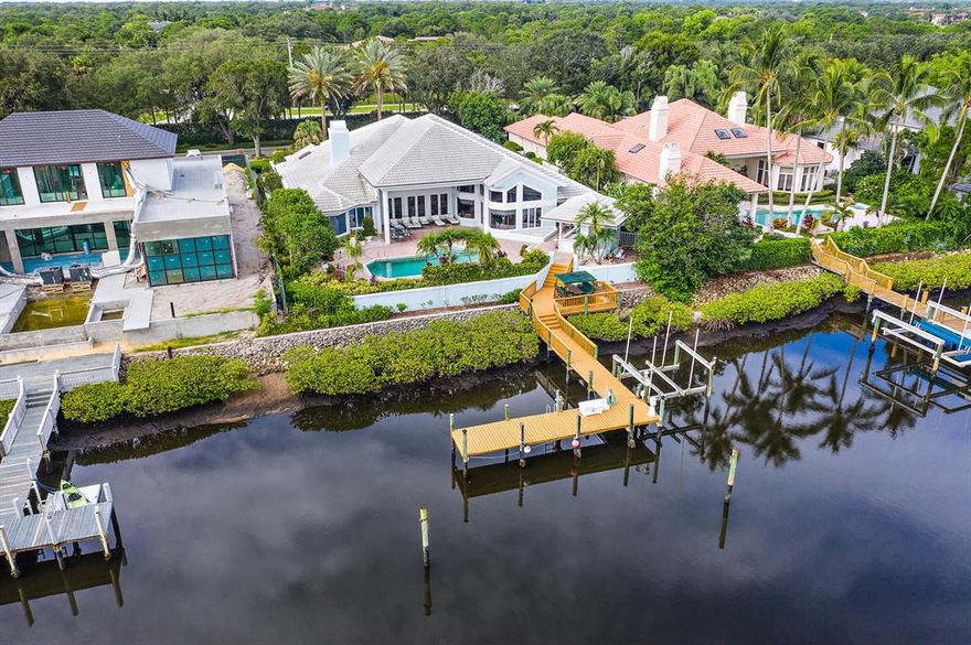 Build your dream home on this waterfront estate lot in prestigious Admirals Cove.  Minutes to the Intracoastal, protected dock,, and all that Admirals Cove has to offer.