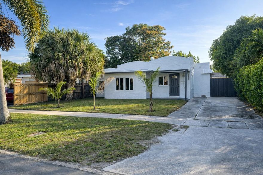 Completely remodeled 1-bedroom, 1-bath home offering modern comfort and functional outdoor living. This property features an open and updated interior with new finishes throughout. Enjoy a spacious backyard with plenty of room for outdoor activities, entertaining, or future improvements. The rear of the property includes a versatile storage shed, perfect for additional storage or workspace. Conveniently located near downtown West Palm Beach, shopping, dining, and major roads. Move-in ready and a great opportunity for tenants seeking style, space, and location.