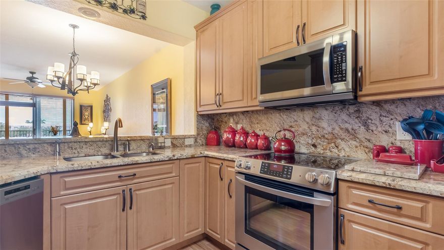 Welcome to luxury living in the heart of Tamarac's sought after 55 plus community. This stunning condo is located on the 4th floor, offering expansive lake views and serene South Florida sunsets right from your enclosed balcony. Step inside to discover soaring ceilings and a remolded interior featuring rich wood floors, a modern kitchen with thick granite countertops, a wine fridge, and stainless appliances-all curated with stylish high-end finishes. This home is immaculately clean and truly move-in ready with no updates needed. The spacious primary suite is a true retreat with a huge custom walk-in closet. Oversized bathroom featuring both a separate soaking tub and a glass-enclosed shower stall. Hurricane impact sliders. Some furniture included see attachments for list.