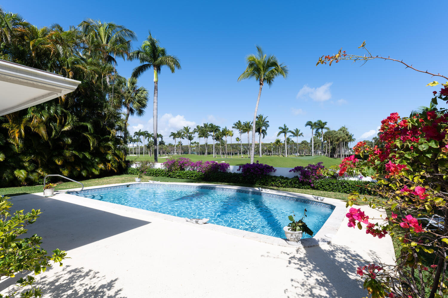 Available Sept 1st: Annual Lease $27,500/month, six-month Seasonal Lease $42,000/month. Situated directly on the Breaker Golf Course, w/outstanding views, this picture-perfect single story 3 BD/2.5 BA Bermuda lives like a golf villa with a covered loggia overlooking the pool and golf course. Perfectly located just steps to The Breakers, beach, and bike trail along the intracoastal waterway. Across the street from Bethesda by the Sea, and a playground. Just a stone's throw away from the Society of the Four Arts, houses of worship, schools, the recreation center with tennis courts, The Royal or Worth Avenue shops and restaurants.Agent Remarks: