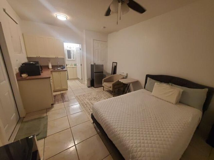 Discover this charming efficiency in the Flagami neighborhood, offering a well-designed and comfortable living space. Featuring a bright, functional layout with a kitchenette and full bathroom. Parking available, with utilities included. Conveniently located near Coral Gables, Miami International Airport, major highways, shopping, dining, and public transportation. Rapid approval available.A great opportunity for efficient city living. Schedule your showing today.