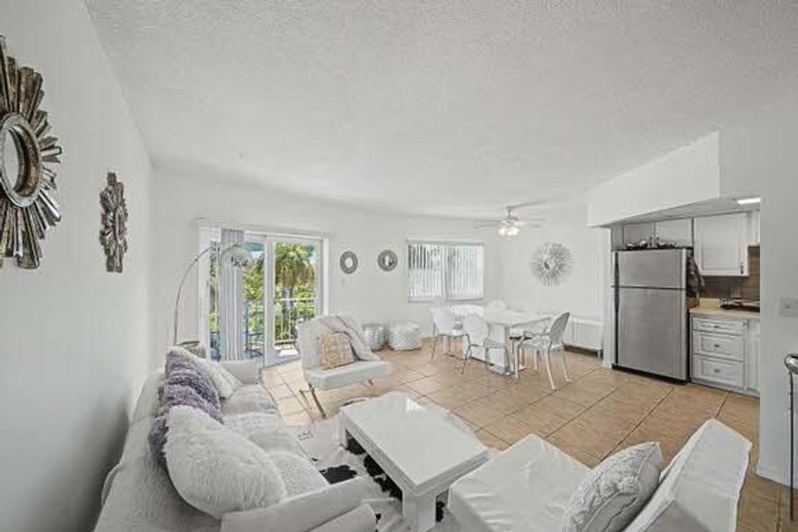 Conveniently located across from beach access. Live the beach lifestyle just steps from the ocean in Lauderdale-By-The-Sea. This 1-bedroom, 1-bathroom condo offers a bright, efficient layout, ideal as a primary residence, vacation getaway, or investment opportunity.  Features include an updated open kitchen with stainless steel appliances, granite countertops, and an open layout that brings in great natural light, plus impact windows for added comfort and protection.  Community amenities include a heated pool, fitness center, social room, laundry facilities, and assigned parking.  Walking distance to restaurants, cafés, and shops along A1A. Well-maintained community with excellent coastal living appeal.  Walk in closet in bathroom and large closet in bedroom. Newer AC and Water heater.