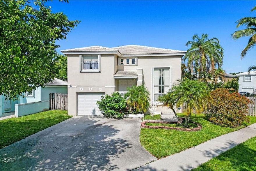3 Bedroom/ 2.5 Bathroom home located in the sought after gated community of Coral Bay. The home is situated on a large private fenced in corner lot with room for a pool. Vaulted ceilings and extra large windows allows for lots of natural light. 1 car garage. Large kitchen area with plenty of space for an oversized kitchen table. Spacious dining and living room areas. Hurricane protection throughout the house with Accordion shutters.