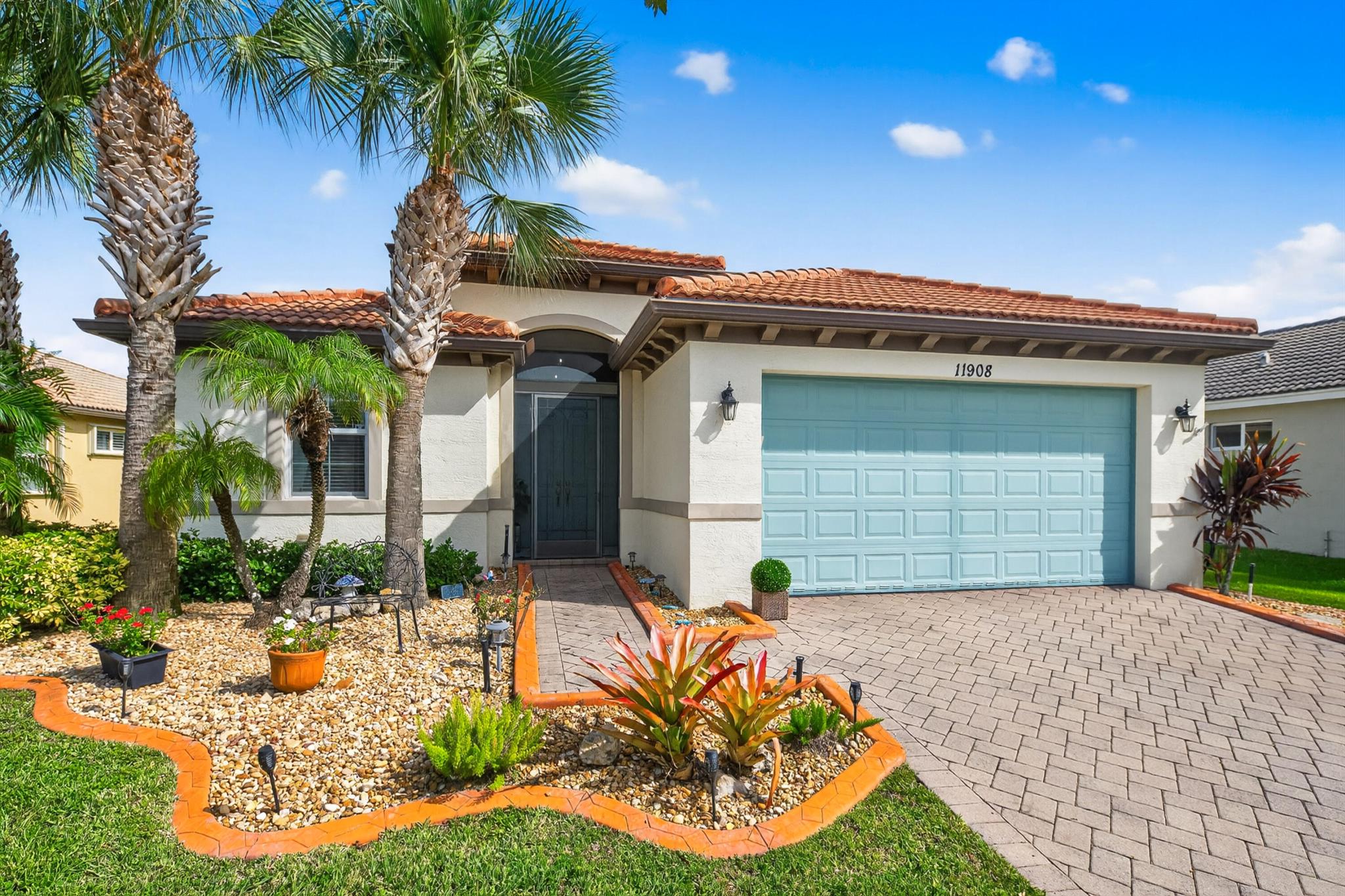 *Please watch our awesome video! Welcome to this stunning and well-maintained concrete block one story home with 2 bedrooms plus den and 2 and a half baths. Open concept layout with custom wood work, crown molding, custom window treatments, ceramic tile throughout the living area and engineered hardwood in the bedrooms. Updated kitchen with gorgeous quartz countertops paired with Italian marble backsplash and wooden cabinets. Modern light fixtures and fans throughout the house. Large primary bedroom with custom built walk-in closet. Dual sinks and enormous shower in primary bath. Spacious guest bedroom with custom built closet and en-suite bath. Versatile den which can be used as a 3rd bedroom or a home office. Large screened lanai and fenced yard. TownPark offers