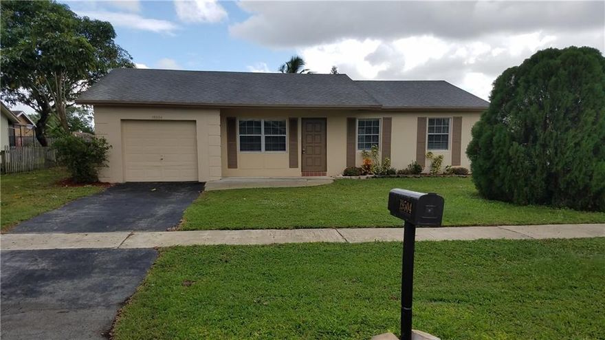 You'll fall in love with this comfortable and cozy house! Corner oversized lot. This property features ceramic tile in living/dining area and carpet in the bedrooms. Step out the back door to relax on the screened-in patio with its private pool perfect for entertaining.Located in west Boca Raton close to everything, shopping, dining, schools, hospitals etc. Pet friendly with pet fee and pet rent required. Pool maintenance $100 monthly. No HOA approval., fast move in. Only 1st and security required.