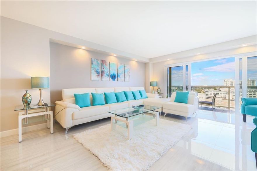 Unique opportunity to grab this ready-to-move in luxurious 2BR 2BA condo on 25th floor of prime beach-front location of Famous Galt Ocean Mile. Totally renovated with custom finishing and porcelain tiles throughout. Enjoy year-round exceptional ocean views from both bedrooms and living room. Large private balcony accessible. Condo and balcony exquisitely furnished ready for your enjoyment. Fully equipped kitchen with new Stainless-steel appliances. Amenities include: 2 gyms, private pool and private beach access, beach deck with bbq's and seating, large events room, onsite management and much more. Truly amazing property!