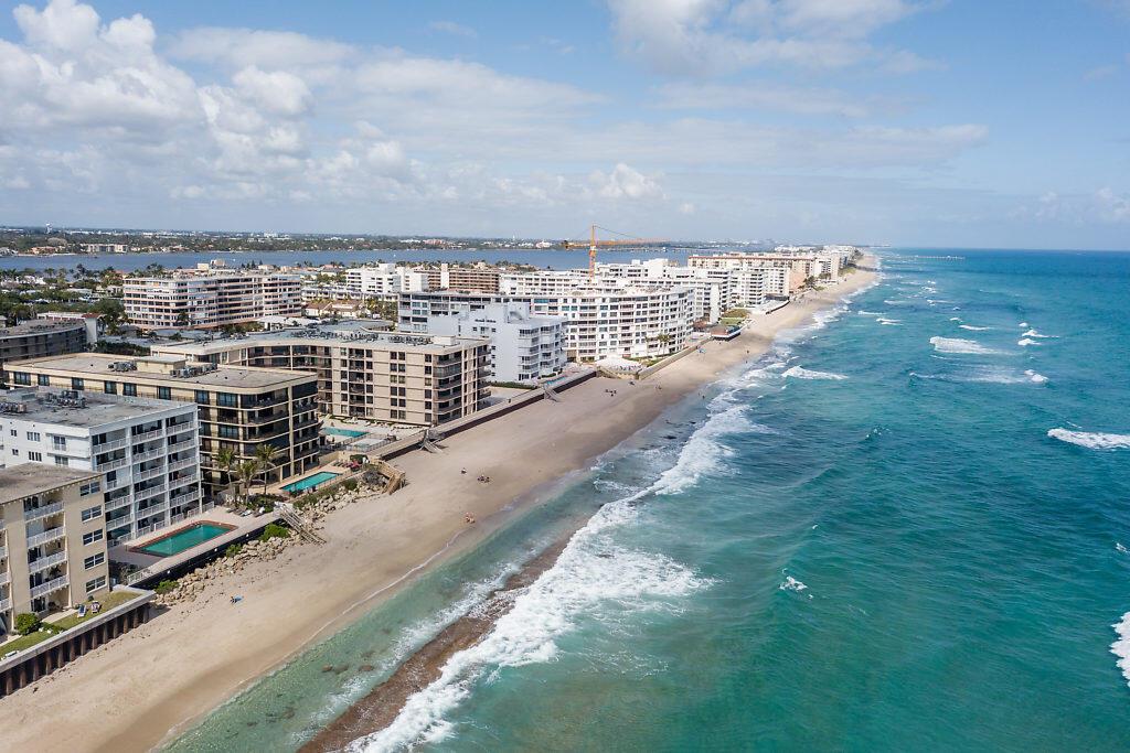 ON THE BEACH - UNFURNISHED PENTHOUSE - DIRECT OCEAN VIEW - SUNRISE EVERY MORNING! Easy to make it your home! Extra large one bedroom, one and a half bath, with walk-in closet and computer nook. The place to call home with serene views from the living room and the large balcony. New impact sliding doors and shutters, UNFURNISHED - GREAT AMENITIES - GREAT LOCATION short walk to top-notch restaurants, shops and Publix supermarket. Pictures of the interior apartment will be added once the present tenant leaves at the end on June 20. Agent will do a FaceTime upon request. AVAILABLE JULY 1ST AS AN ANNUAL. Listed at $3,600/month as an annual. Enjoy year round now, instead of waiting for the $6,000 seasonal price. A place to call HOME! Easy to show.