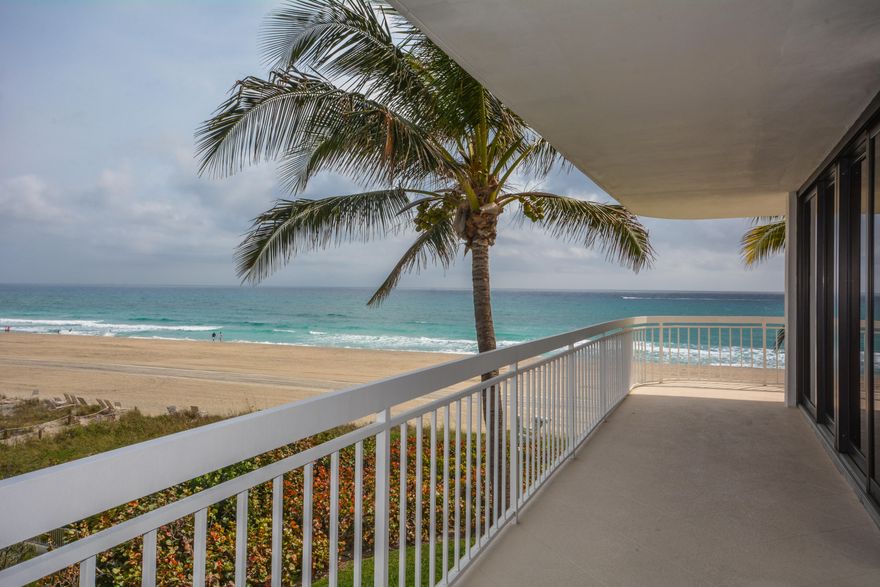 One of the most spectacular Oceanfront units in Palm Beach. Direct Ocean views from every room. Redesigned and newly totally renovated with the finest of materials and in wonderful taste for today’s lifestyle. 3 zoned A/C, hurricane impact doors, custom lighting, ceilings and cabinetry. All electric window treatments. Poolside cabana. Small prestigious building with 24 hr doorman, 2 car garage, fitness room, tennis courts, and lovely pool and spa. Oceanfront sun deck. Short drive to Worth Avenue, restaurants and cultural centers.