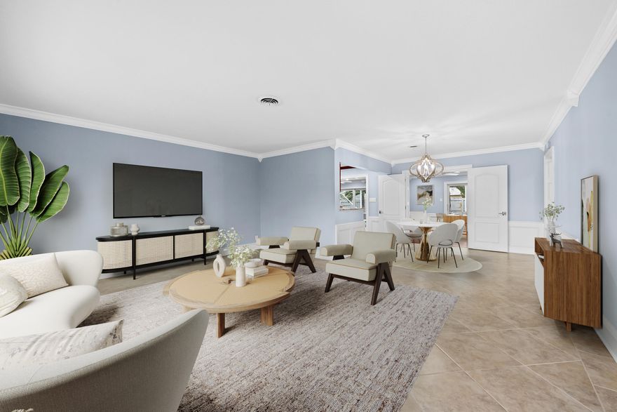 Welcome home to this thoughtfully designed 3-bedroom, 2-bath residence offering more than 1,900 square feet of inviting space. Located in the highly desirable Coral Highlands community, this home perfectly balances modern updates with timeless charm.
From the moment you enter, you'll notice the attention to detail. Custom wainscoting and crown molding flow throughout the home, adding character and warmth to every room. The coffered ceiling in the breakfast room and the varying wainscot heights showcase craftsmanship rarely seen today.
The kitchen is both elegant and functional, featuring custom-built hardwood cherry cabinetry with soft-close drawers, endless custom drawer inserts, and updated appliances. Tile floors throughout add continuity and easy care. The spacious family room (25' x 12.5') offers plenty of room to relax or entertain, while the primary suite features custom maple floating vanities and thoughtful lighting upgrades for modern convenience.
Enjoy peace of mind with impact windows, sliders, and doors, along with a built-in doggy door complete with its own hurricane shutter.
Step outside to your private retreat with a screened pool and marble decking surrounded by low-maintenance tropical landscaping, smart irrigation, and landscape lighting on all four sides. The deck is wired for a hot tub, perfect for relaxing evenings outdoors.
Major updates include a 200-amp electrical service, a generator transfer switch, a new pool motor (2025), an A/C maintenance contract, and a 2025 sewer inspection confirming excellent condition.
The story of this home wouldn't be complete without mentioning the magnificent 60-year-old Sago tree, a living piece of history that graces the front landscape, a truly one-of-a-kind treasure rarely found in Broward County.
Surrounded by top-rated schools like Westminster Academy, Pine Crest, and McNab Elementary, and minutes from local favorites such as Michael's Café, Smokey Bones BBQ, Whole Foods, and The Galleria Mall. You're also just 10 minutes to Lauderdale-by-the-Sea and the new Fisher Family Pier for beachfront dining, shopping, and recreation. With quick access to I-95, commuting is a breeze, and you're only 25 minutes to the airport. Don't miss your opportunity to call this special place your home!