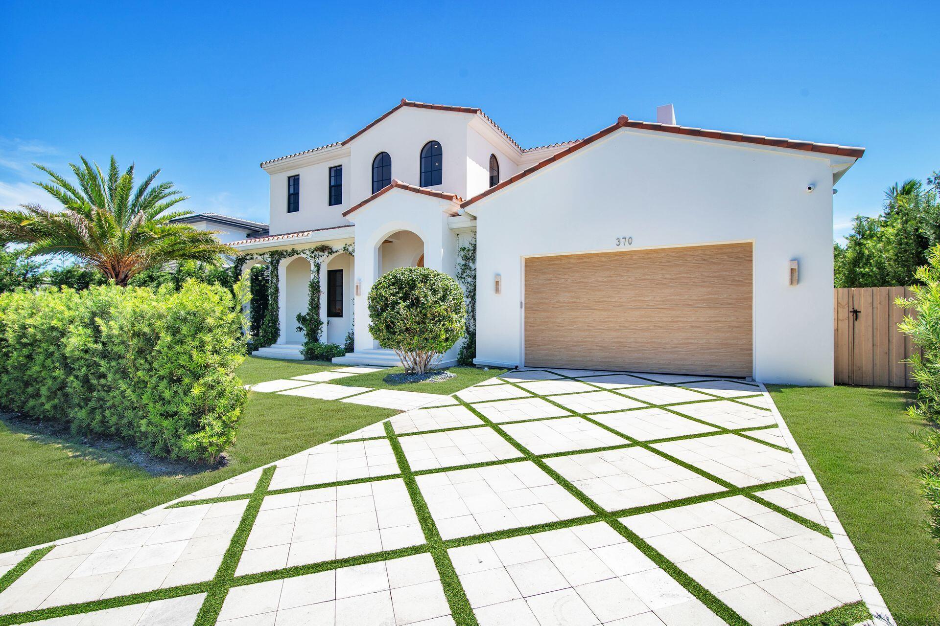Uber-chic and effortlessly cool, this modern Mediterranean residence combines refined design with a warm, livable feel. Built in 2024 and offered fully furnished, the home features 4 bedrooms, 3 full baths, and 2 powder rooms--completely turnkey and ready to enjoy.With 12' ceilings on the main level and a dramatic wall of 10' sliding glass doors, the interiors are open, airy, and designed for both everyday living and entertaining. The view from the custom front door carries straight through to the south-facing pool, where a Badu swim jet, covered loggia, summer kitchen, and gym/guest cabana create a true private retreat.Every element of the chef's kitchen has been thoughtfully considered, from the travertine countertops and backsplash to the custom pulls - this kitchen is dreamy!