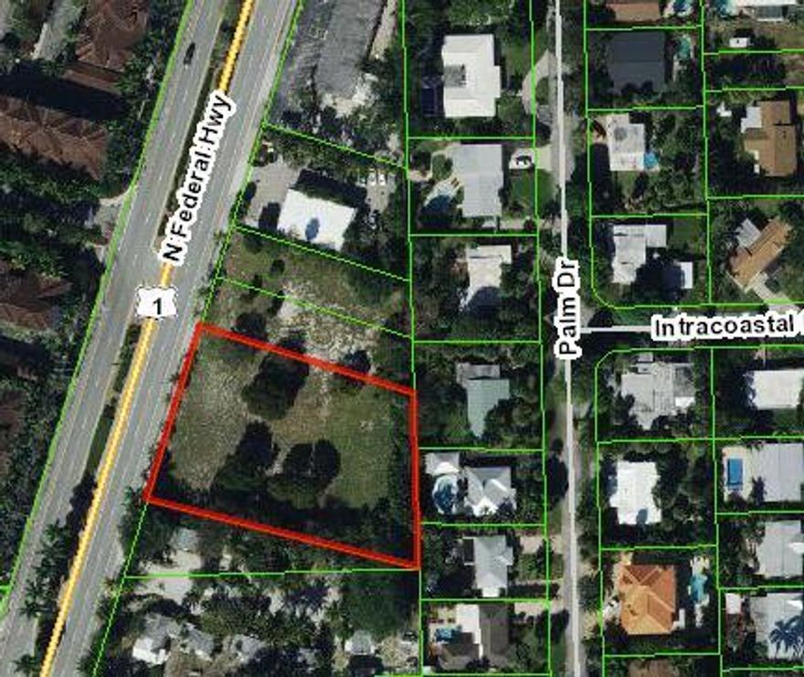 Outstanding opportunity for Residential Development! 3047 N Federal Hwy, Boynton Beach - a prime 1.34-acre vacant parcel located on the highly sought-after Federal Hwy. This property is By Right zoned for the development of 27 luxury condominiums, making it an ideal investment for those looking to capitalize on this valuable location.