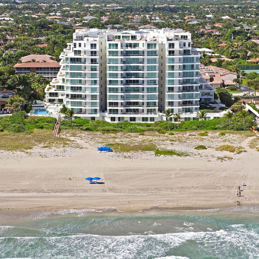 Magnificent Southeast Corner Oceanfront Residence with a Wrap-Around Terrace is now available at the prestigious Aragon sited Directly on the Sand in Boca Raton.  Boasting 3 spacious Bedrooms En-Suite, Great Room, Formal Dining Room, an open Kitchen and adjoining Family Room and a Private Elevator Entry into your Residence, this Spectacular Residence encompasses over 3,700 sq. ft of living space. The Gracious Principal Bedroom Suite features a large Walk-In Closet, ample Linen storage, dual sinks, two separate water closets, separate tub and shower, and Spacious Outdoor Terraces envelope this Residence with sweeping Ocean and Intracoastal Views.  This Exceptional Oceanfront condominium lives like an Estate Home on the Sand.  See MORE for Add'l Information!