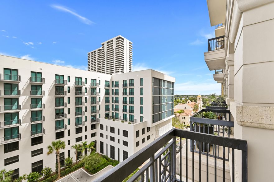 Most desired 1BR 1.5 BA with 14' soaring high ceiling heights and Northern view. The large open floor plan is inviting and has incredible natural light. You have 2 private balconies with views of the intracoastal waterway and downtown cityscape. Bedroom has 3 closets including a walk in. Whether you are looking for year round living or a winter escape this is the perfect pieds-à-terre to call home. Two city plaza is a luxury high rise in the heart of downtown. Situated in between the cityscape and Atlantic Ocean there is no better place to call home. Enjoy some of the most amazing amenities on the rooftop including the pool and jacuzzi, sauna & steam room. A dog walk area. BBQ area with outdoor seating, outdoor theater, lounge seating with breathtaking views.Fitness center w/ peloton bike, indoor movie theater, club room, 24 HR front desk and building security. Valet service. With it's premier location you have easy access to PBI airport, the Brightline high speed train, fantastic shopping, dining and entertainment options which include Worth Ave, Cityplaza/Rosemary Square, Clematis St, Kravis center, Norton museum, convention center, golfing and pristine beaches. Information provided is for information and is deemed reliable but not guaranteed. It is the buyers responsibility to verify all information. *Some images have been virtually staged to show furniture.