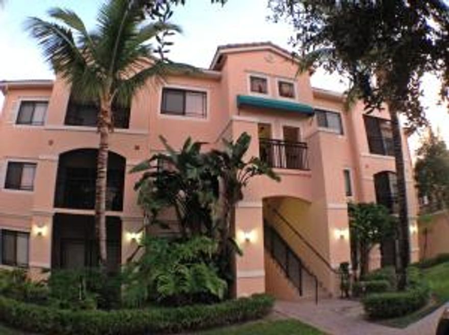 This bright third floor condominium has been freshly painted and completely renovated throughout. The dark hardwood floors in the main living areas and neutral colors offer a warm environment to call home. New carpeting, new base boards, and crown molding just installed. The kitchen provides granite countertops, a pantry and a separate laundry with washer and dryer. Enjoy the Screened Lanai, Community Pool, Clubhouse, Tennis Courts, Racquetball Court and Fitness Center. Nearby are the Gardens Mall, prime retail and restaurants. Experience this home and what living within San Matera would offer to your lifestyle. Rent with only First Month and Security Deposits (Subject to approved credit and background screening). Interior Photos Soon.