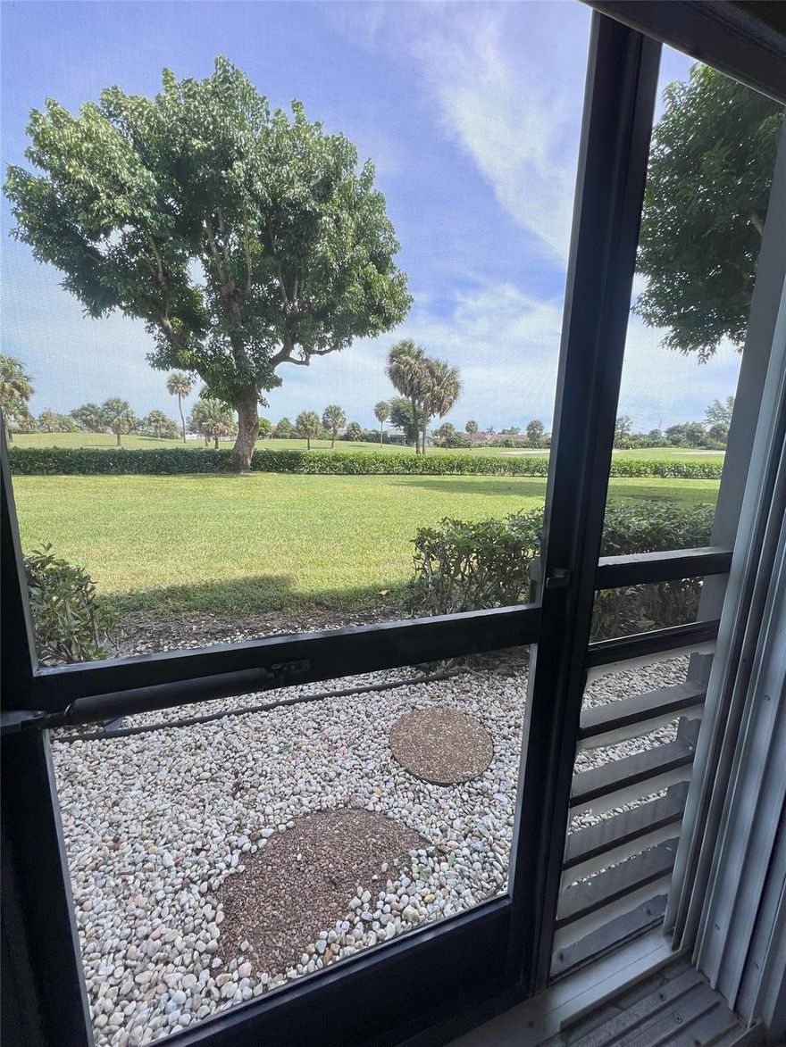 Great condo with full size washer and dryer in patio with storage closet and additional storage on 3rd floor. Fresh painting. Located on much desired first floor. Park your car in your covered assigned spot and then walk right into your front door. Well maintained unit with tiled and real wood floors. Sit in your porch and look at the beautiful golf view. Quiet friendly 55+ neighborhood with a pool, sauna, pickle ball and tennis courts. Enjoy meeting your neighbors at the pool, clubhouse and other social activities. Close to shopping, bus routes and all major commutes.