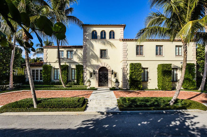 Casa Giravento - Located on a prime ocean block is an extraordinary restored 1920’s Maurice Fatio Mediterranean estate on a huge Palm Beach parcel with original details intact. Main house has 6 BR suites, including a first level master and library. Wonderfully scaled and surrounded by glass (12,000+ SF), it is light and elegant throughout. Superb outdoor spaces, beautiful lush gardens, 50’x25’ pool with oversized cabana (includes 1 BR/2 BA/living room), multiple loggias, wine cellar, 5 fireplaces, impact glass, citrus orchard, separate guest apartment and much more.