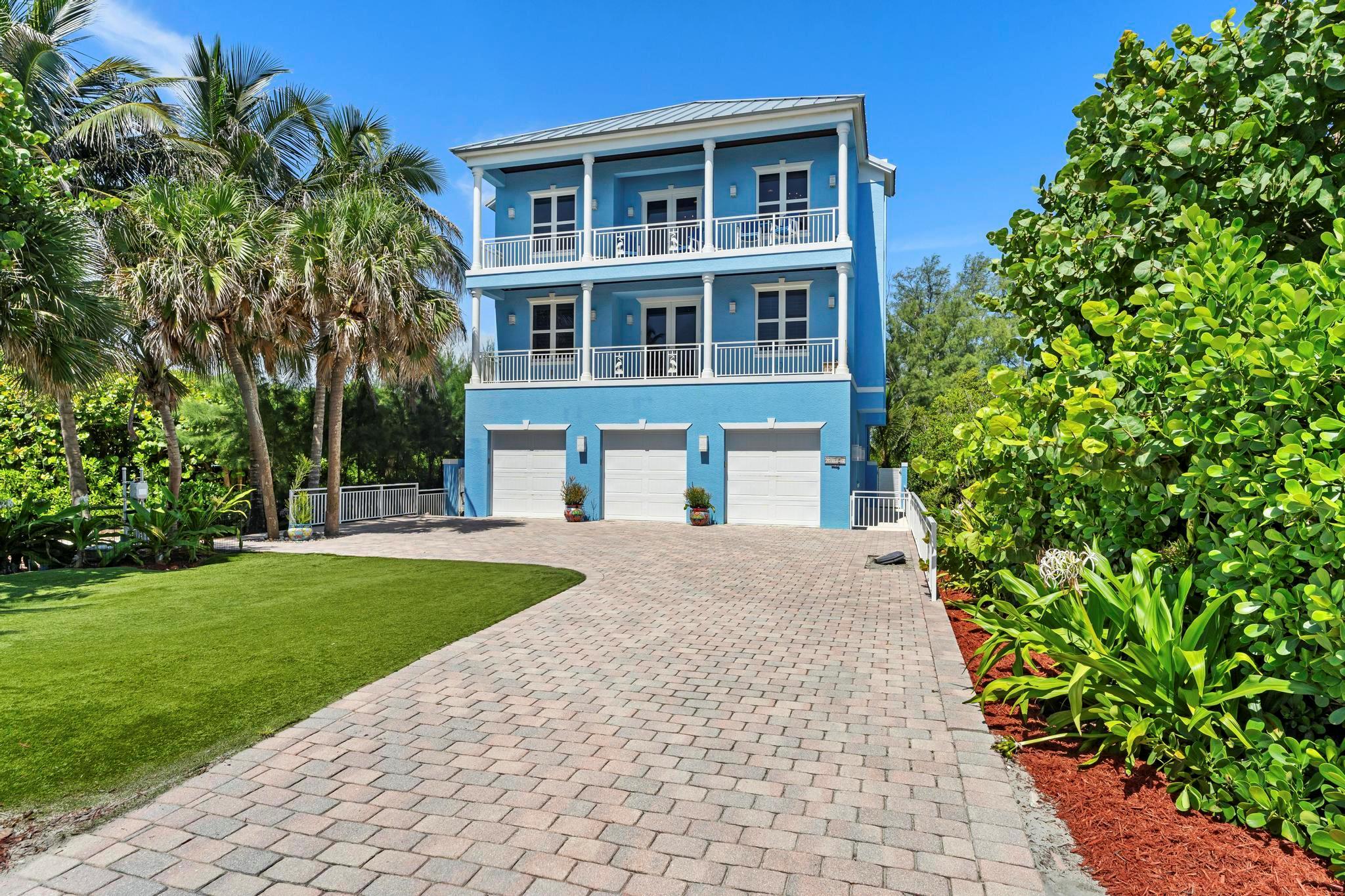 Welcome to the only property currently for sale on Bathtub Beach where you own from the Atlantic Ocean to the Indian River-one of just three exclusive properties with this rare footprint. Start your mornings with a sunrise over your private beachfront and end your days with sunset views over the river. Whether you're fishing offshore, relaxing at the nearby sandbar, shopping in Palm Beach or flying out of the Stuart Airport this location delivers unmatched access and convenience.This home boasts 4 bedrooms (possible 5th Bedroom) 3 1/2 bath,den and three car garage. It was built with solid concrete construction, a metal roof and impact glass windows to withstand 200 mph winds. Walk out back to your heated pool with a spa and a 333 ft dock which includes a boat lift