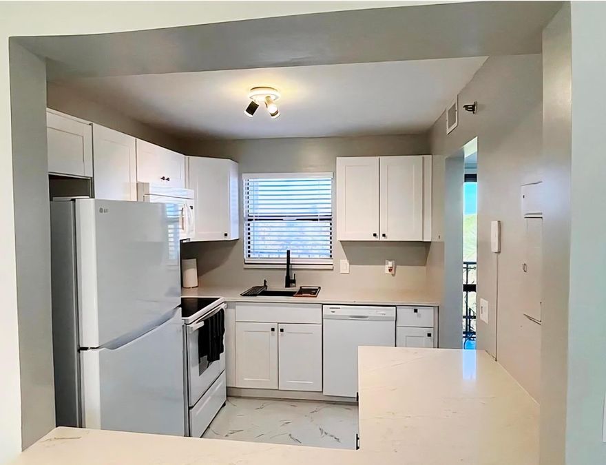 Beautifully remodeled and move-in ready, immaculate 1bedroom, 1bath condo is located in the highly sought-after 55+ community of Lucerne Lakes. Featuring a bright and open layout, the home offers a renovated kitchen with modern cabinetry, updated countertops, and newer appliances that seamlessly connect to the spacious living and dining areas. The oversized bedroom includes a large walk-in closet, while the updated bathroom showcases stylish contemporary finishes. Maintenance fees include cable, Wi-Fi, and water, providing exceptional value and convenience. Convenient elevator access, additional storage, common laundry facilities, and an array of resort-style amenities including a clubhouse, theater, library, billiards room, tennis courts, bocce/ shuffleboard courts, pools and much more!