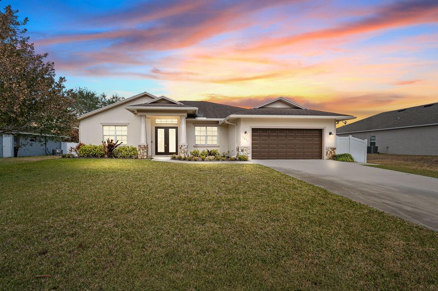 2018 built home with 4 bedrooms and 2 baths with 2 car garage. Private rear yard completely fenced with large patio to enjoy. Large open floor plan home  opens to spacious kitchen with eat-in area, 42'' cabinets with pull out drawers and stainless appliance. Formal dining area and family room. Primary bedroom has 2 closets, dual sinks, jetted spa tub, shower, custom fixtures and sliding doors to patio. 3 additional bedrooms and bath. Inside laundry room with extra cabinets and closet for storage. Additional upgrades include: Gutters, insulated garage door, custom garage floor, monitor for mold in AC, custom blinds on family room sliding door and permitted shed. Within short distance to Woodlands Trails Park with walking path and playground.