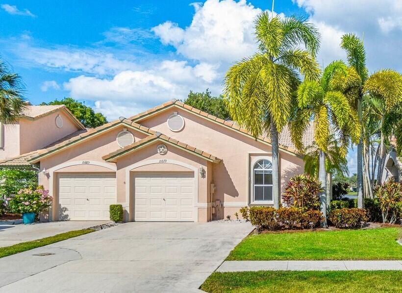 Perfectly prepared for the most discerning tenant! 3/2 + 1 car garage + 2 car driveway! Enjoy beautiful lake views on your screened patio - patio furniture included! NEW neutral paint throughout. Split bedroom plan. Primary suite is large w/ walk-in closet. 2 secondary bedrooms share a hall bath. Full-size washer and dryer included. Open kitchen w/ newer stainless appliances. AC 2021. Tranquil and serene setting. Wellington's Edge is a gated community offering tennis, community pool, playgrounds & fitness center + close to everything! Walk to shopping, restaurants, library, Wellington hospital, Wellington Green mall - you don't even need to get in the car to live here!