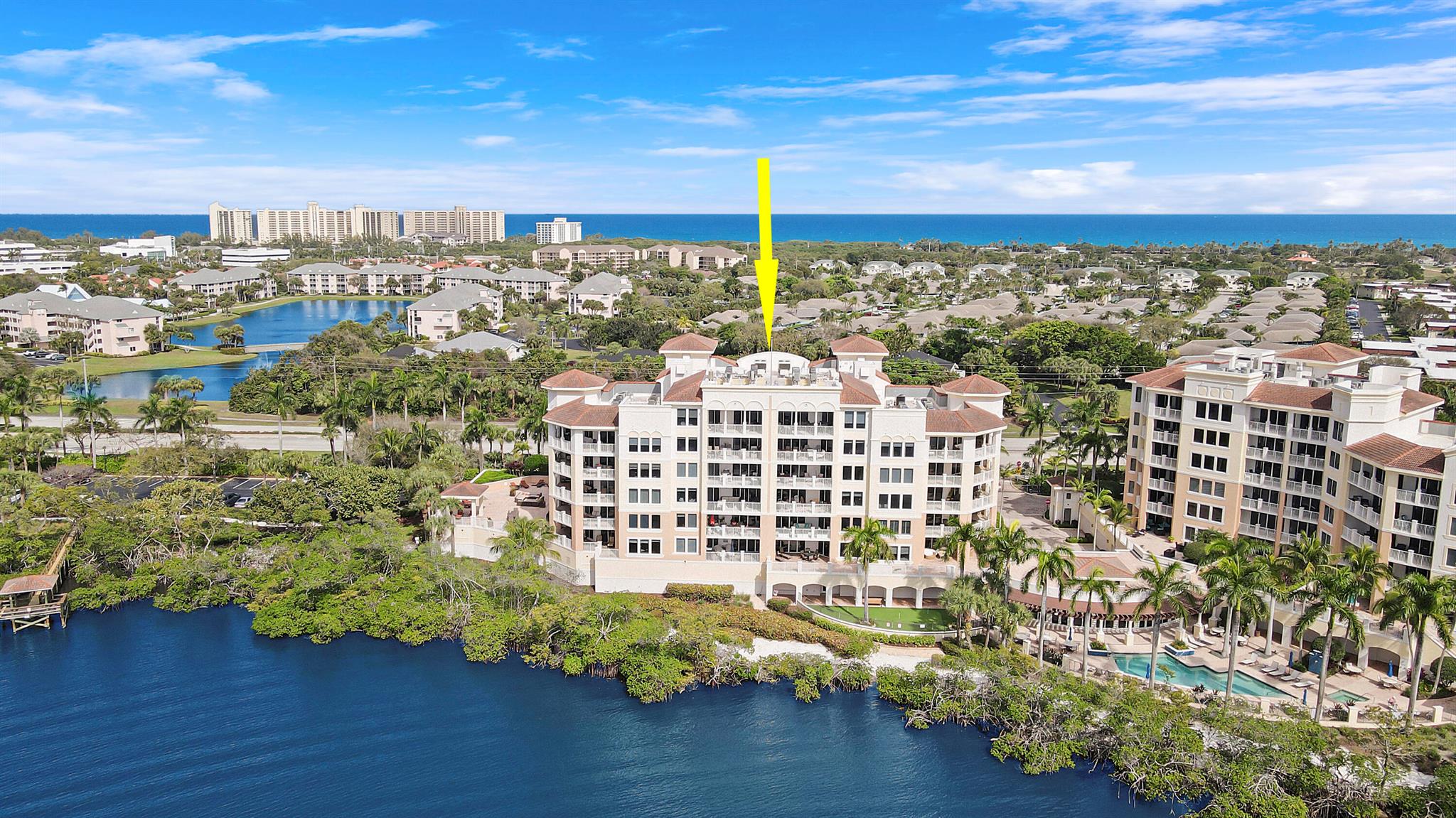 ENTER FROM YOUR PRIVATE ELEVATOR AND STEP INTO A SUN-FILLED OPEN FLOOR PLAN! FROM YOUR 5TH FLOOR SPACIOUS BALCONY AND PRIMARY SUITE ENJOY PANORAMIC INTRACOASTAL VIEWS, COLORFUL SKIES DAY AFTER DAY AND BREATHTAKING SUNSETS FILLING YOUR HOME WITH WARM NATURAL LIGHT. IN THE EVENING YOU CAN SEE TWINKLING STARS AND EVEN PLANET JUPITER! YOUR GUESTS WILL BE IN AWE. THE UPDATED KITCHEN FEATURES A DOUBLE OVEN, INDUCTION STOVE ,DEEP DRAWERS & 2 FRIDGE DRAWERS. THE TWO PRIVATE BACK SUITES, ONE WITH A BALCONY, ENJOY VIBRANT MORNING SUNRISES & OCEAN VIEWS. A SOUGHT AFTER LOCATION WITH INTRA COASTAL WALKWAY LEADING TO THE BEACH! STEPS AWAY FROM TOP RESTAURANTS! THIS CONDO IS IN THE NEWEST BUILDINGS OF THE JUPITER YACHT CLUB WITH AN UPDATED GYM, SOCIAL ROOM WITH POOL TABLE, TWO PARKING SPACES AND MORE.