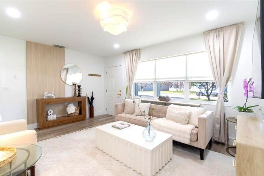 Introducing "The George" Delray—an understatedluxury, fully reimagined 3BD/2BA retreat offering a rare living experience in vibrant Delray Beach. Tropical views, curated furnishings, and modern finishes create a boutiquehotel vibe throughout. Enjoy a private swinging daybed, covered patio with breezy draperies, and an expansive fenced yard made for relaxing or entertaining. Just steps to pristine beaches, Atlantic Ave, top dining, bars, and boutiques. Refined luxury for the evolved consumer seeking effortless living.