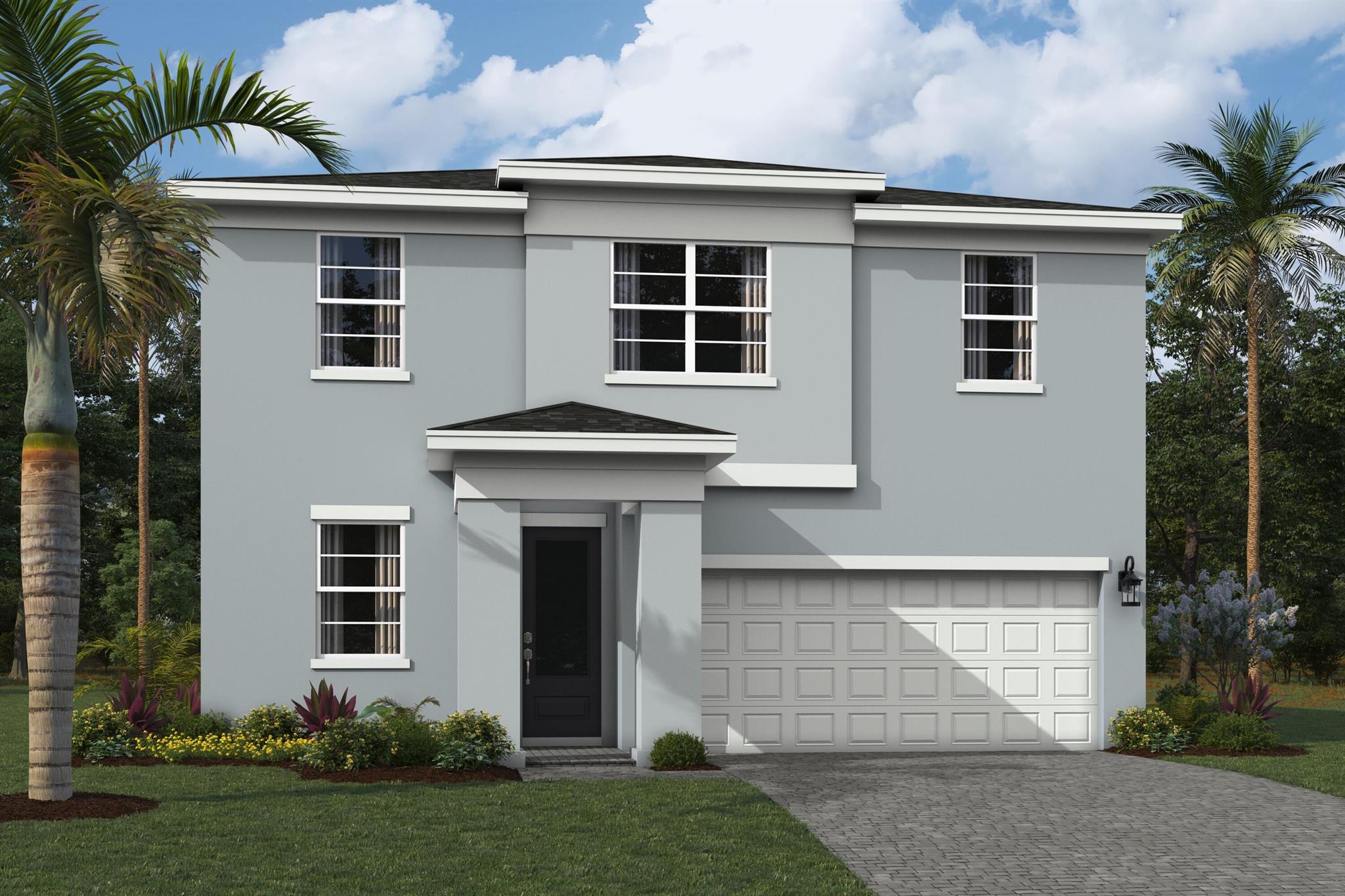 The Saratoga is a 2,532 sq. ft. 2-story home that offers 4 bedrooms, 2.5 baths and 2-car garage. Upon entering the foyer, you are welcomed to an open floorplan. The spacious kitchen offers an extensive walk-in pantry and an island breakfast bar. The kitchen overlooks the dining area and Great Room. A sliding glass door in the Dining Room leads to the covered lanai. The second floor is complete with a loft, owner's suite and bath, three additional bedrooms and a full bath. The roomy loft offers a flexible living space. The owner's suite boasts a large walk-in closet and is connected to the owner's bath with a spacious shower and dual sink raised vanity. The laundry room is located upstairs for added convenience.