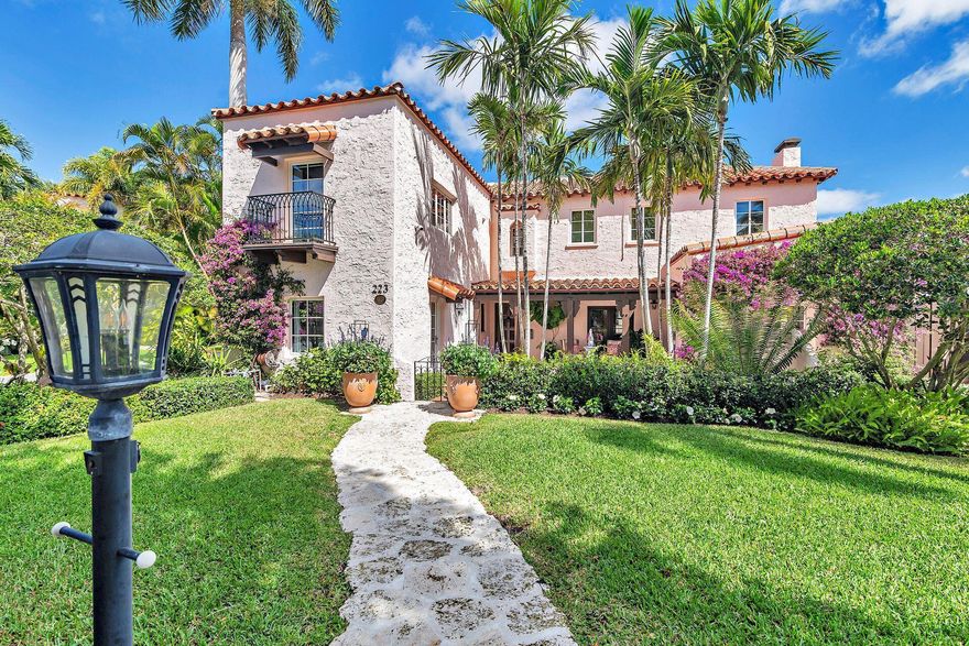 Nestled in the heart of Historic El CID neighborhood, this exquisite home located on the Intracoastal lake block showcases a stunning Mediterranean design that seamlessly blends elegance, comfort, and timeless beauty. As you approach this remarkable property, you are greeted by a charming courtyard adorned with lush greenery and a mesmerizing fountain, creating a tranquil oasis that immediately transports you to a world of serenity. Step inside and be captivated by the grandeur and attention to detail that defines this home. The open and airy floor plan bathes the interior in abundant natural light, illuminating the exquisite architectural features.