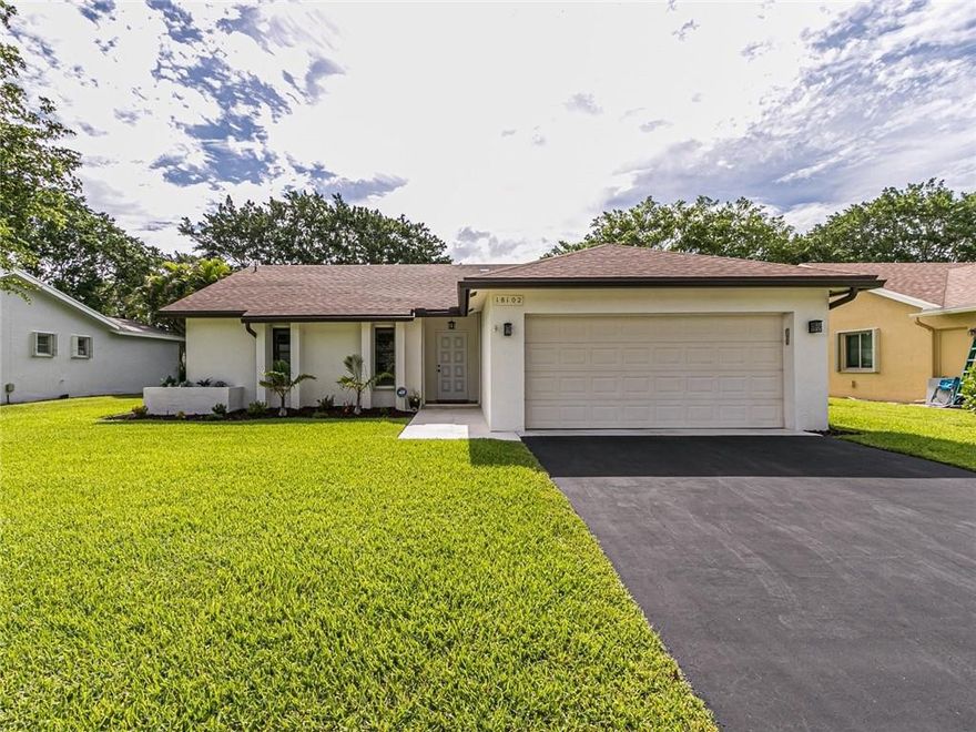 Active on MLS: 07/14/2022-Gorgeous Ready To Move-In Single Family Home in Highly Sought After 55+ Community of Greenbriar at Boca Chase. This 2 Bedroom/2 Bathroom Home with Two Car Garage has Wonderful Features Including Vaulted Ceilings in Living Room, Stainless Steel Appliances in Kitchen, Wood Laminate Flooring, Hurricane Proof Garage Doors and Accordion Storm Shutters throughout. Outdoor Features a Newly Renovated Screened-in Patio & Expansive Landscaped Garden. Low HOA Dues! And Very Low Water Bill- as sprinkler water is drawn from Well. Most Recent Updates: Updated Patio, Updated Vanity in Guest Bathroom, Updated Ceiling in Kitchen, and Updated Tile in Master Bathroom Floor. 2 Pets Welcome. No Leasing For First 2 Years of Ownership.
