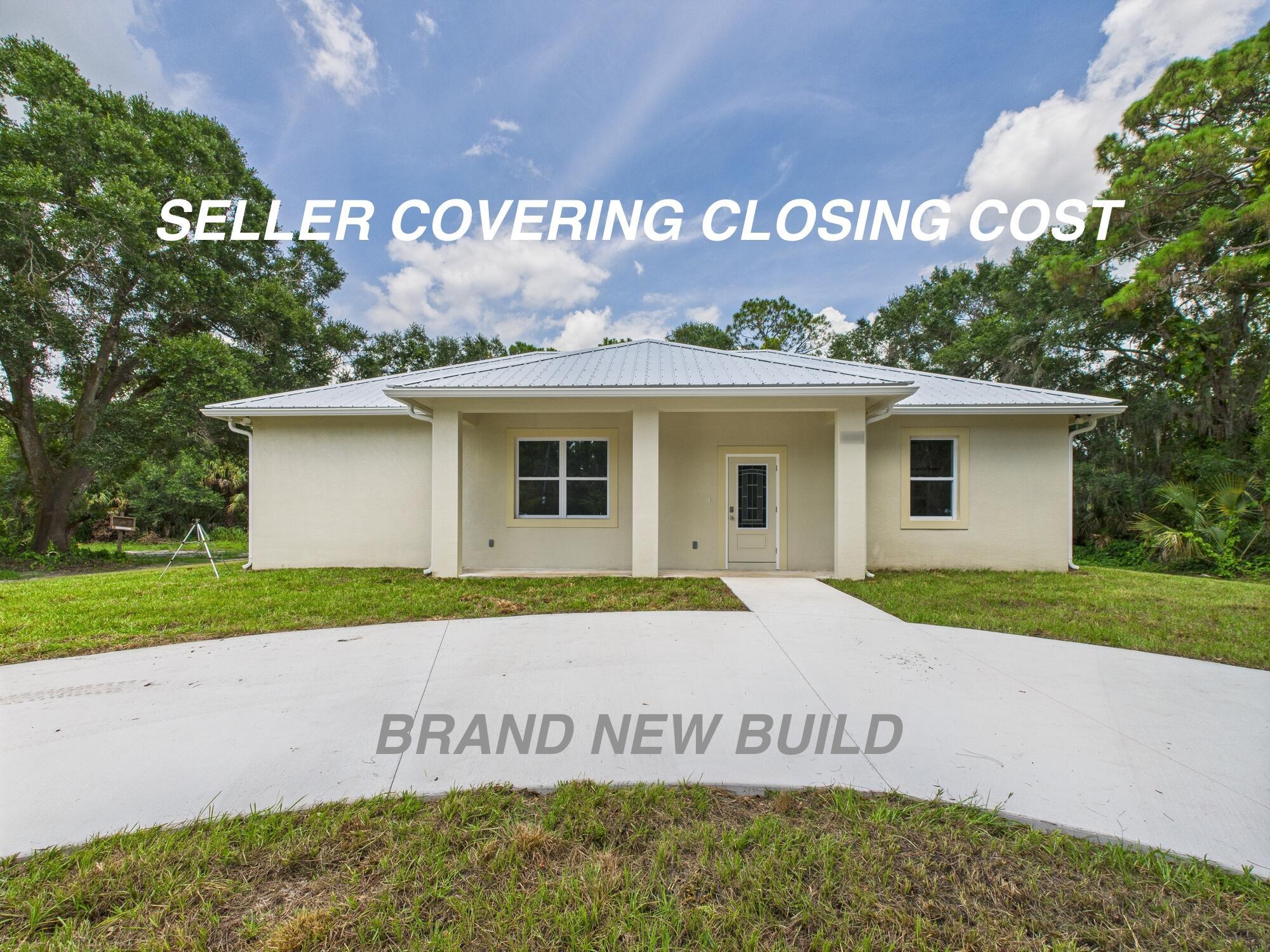 CLOSING COST INCLUDED, Brand new 3BD/2BA luxury home on a quiet street on Okeechobee's east side--ideal for commuters! This home features upscale trim, coffered ceilings, a huge island kitchen with solid counters, custom cabinets, and luxury lighting. The open layout flows into a spacious living area with tray ceilings. The master suite offers a large walk-in closet, and two frosted glass doors--one to the oversized shower and one to the water closet. Also includes inside laundry, full video security system, circle drive, and tree-lined privacy.