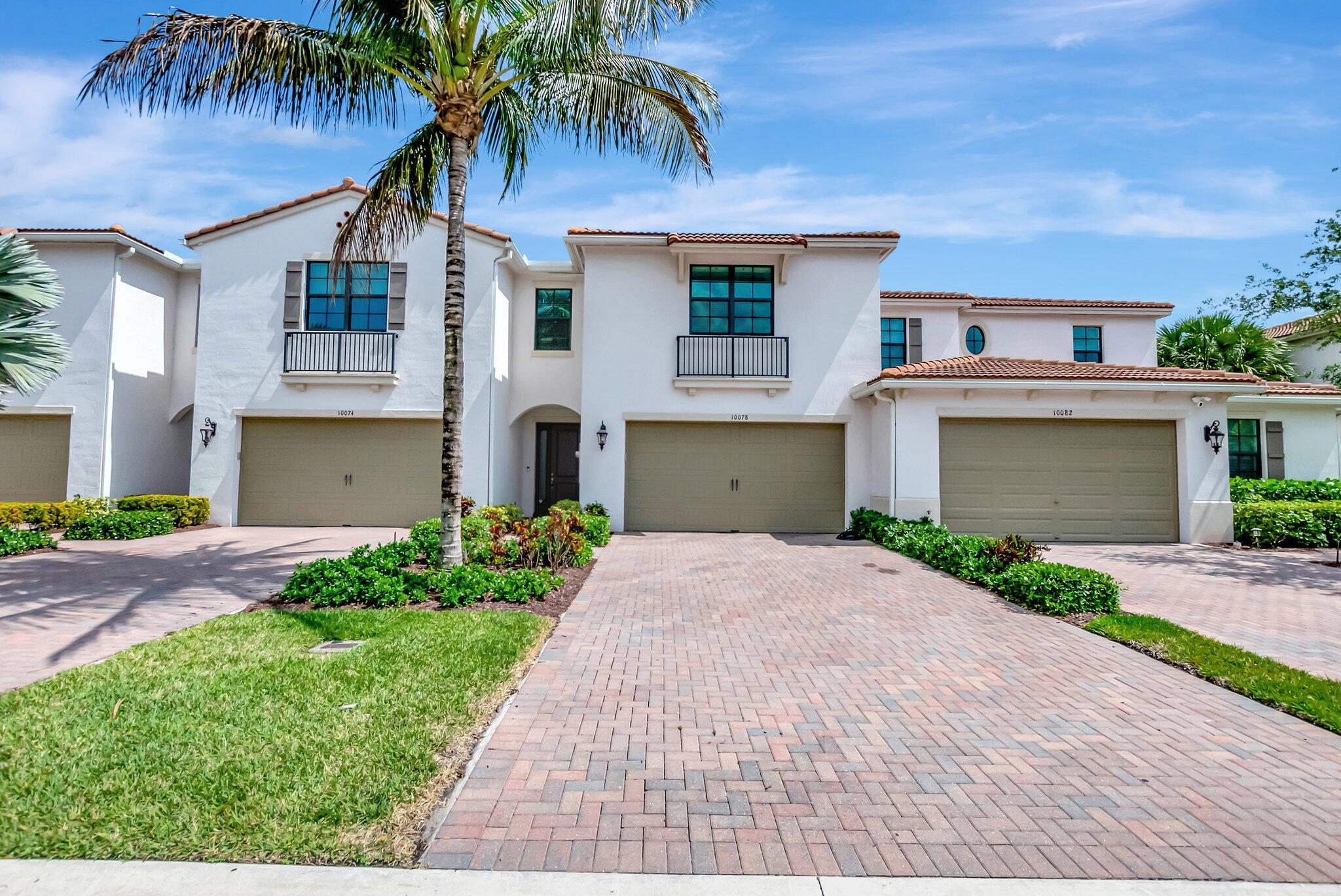 PRICE REDUCED....MOTIVATED SELLER! Beautifully appointed 3 bedroom, 2.5 bath townhouse overlooking expansive lake and golf course is a must see! This newer built home features an open concept floorplan, a gourmet kitchen with quartz countertops, great island and stainless steel appliances opening to a large family room and dining area. Beautiful upgraded staircase, large primary bedroom with a custom spa-like bathroom and large closets. The secondary rooms are also very spacious. Laundry room is conveniently located on the second floor. This townhouse also has a two car garage. Private upscale community clubhouse with pool, gym and party room.