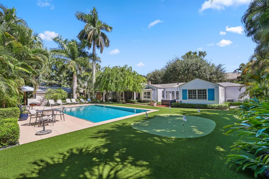 The Epitome of Luxury & Charm. Nestled in the famed Palm Trail Neighborhood just a few short blocks to Atlantic Avenue lies the Kismet Cottage. The word Kismet meaning ''fate'' or ''destiny''.  This enchanting residence offers a harmonious blend of vintage charm with modern amenities. Built in 1946, this home beautifully captures Delray's timeless coastal elegance. With its classic details, high ceilings, and meticulously crafted millwork it seamlessly blends tradition with contemporary comforts.