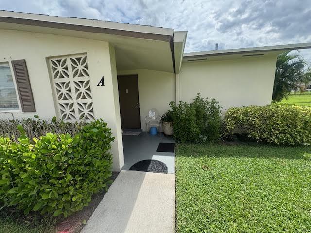 Enjoy this bright and spacious end unit on the water located in the sought-after Cresthaven active adult community. Featuring a remodeled bathroom with white cabinetry and fully tiled living areas for easy maintenance. The A/C unit is approximately 6 years old. Prime location just steps from the pool and clubhouse, where you can take part in a wide variety of social activities. The current tenant is in the process of moving out - don't miss this opportunity!