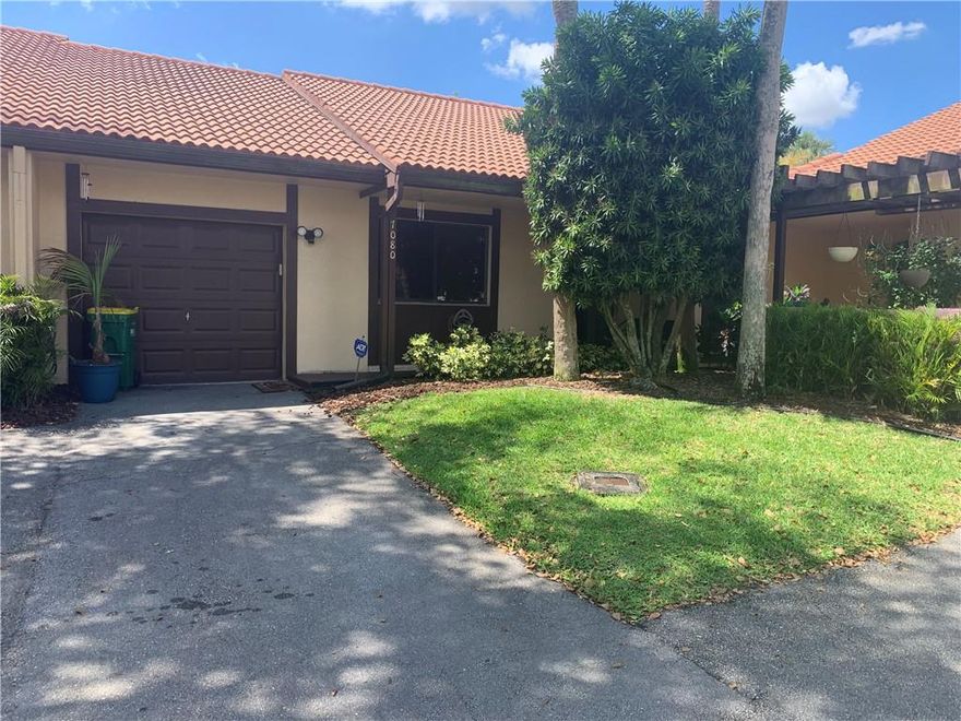 Open floor plan with large living room area sun room adds for more open space could be converted into a 3rd bedroom. Formal dining right next to the kitchen. Big pass thru which adds a nice feature when entertaining. Both bathrooms updated. Great well maintained community just off of McNab minutes to coral springs. Unit located in a cul de sac very private. Just a few steps to the community pool.